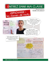 Entrez dans ma classe : les classes des mots (affichage)