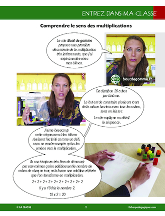 Entrez dans ma classe : les tables de multiplication