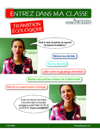 Entrez dans ma classe : transition écologique