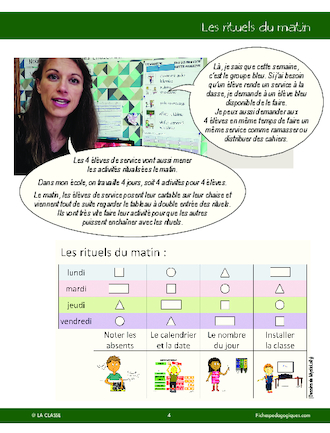 Entrez dans ma classe : les rituels du matin