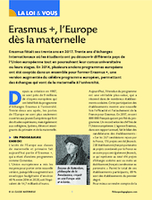 Erasmus +, l’Europe dès la maternelle