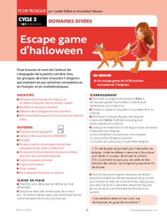 Escape game d'Halloween