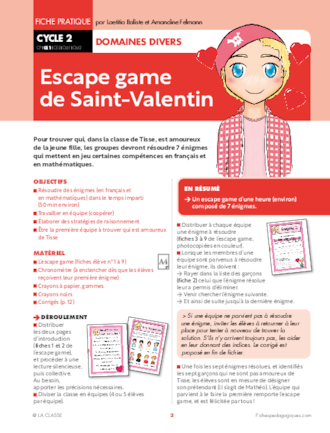 Escape game de Saint-Valentin