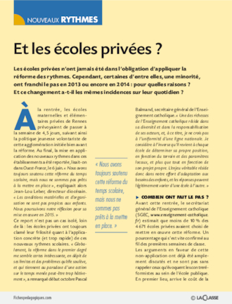 Et les écoles privées ?