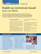 Etablir un contrat de travail avec un élève