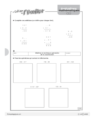 Evaluations mathématiques Cycle 3 (2)