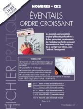 Éventails ordre croissant CE2