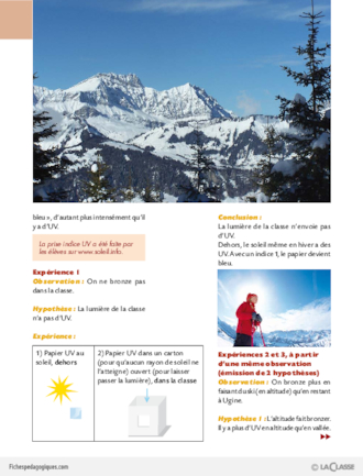 Expériences scientifiques en montagne (dossier)