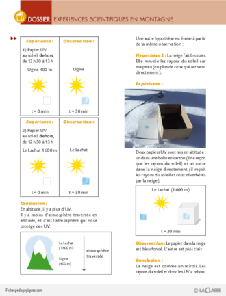 Expériences scientifiques en montagne (dossier)