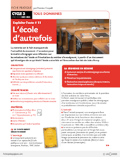 Exploiter l'actu / L'école d'autrefois