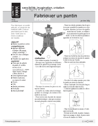 Fabriquer un pantin articulé