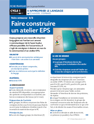 Faire construire un atelier EPS