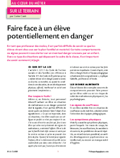 Faire face à un élève potentiellement en danger