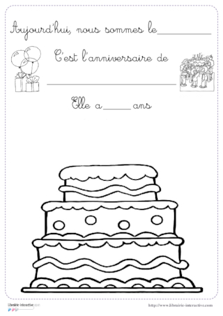 Fiches pour les anniversaires