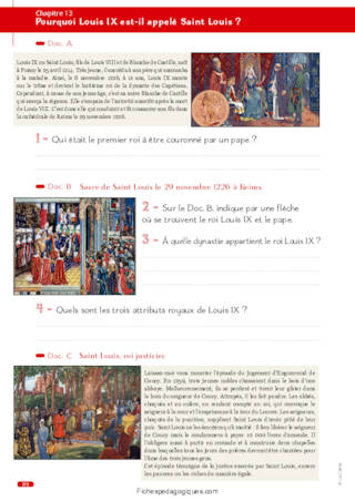 Fichier Histoire CM1 : Le temps des rois