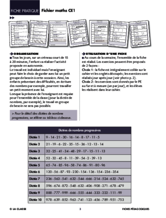 Fichier maths CE1