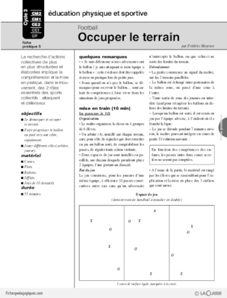 Football (5) / Occuper le terrain