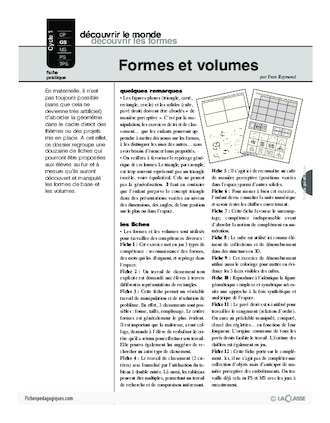 Formes et volumes