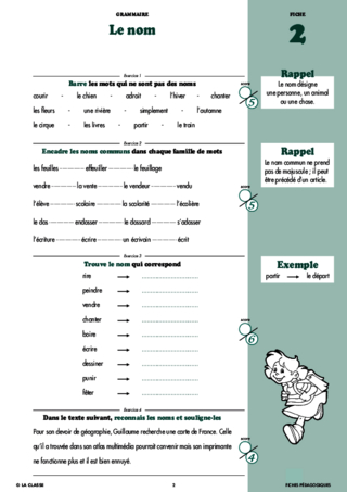 Français CE2 Grammaire ~ Cahiers malins