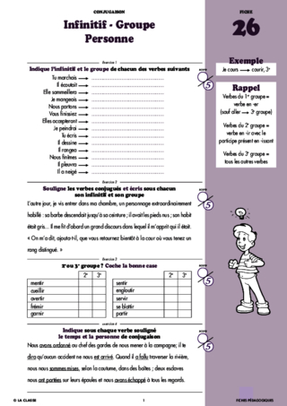 Français CM2 conjugaison ~ Cahiers malins