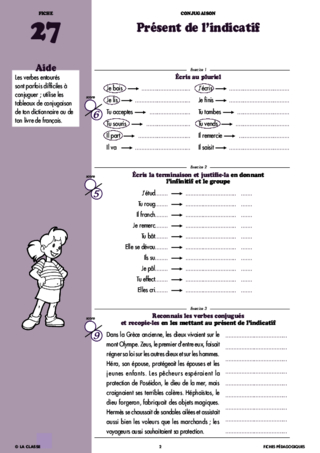 Français CM2 conjugaison ~ Cahiers malins