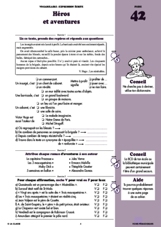 Un cahier de lexique du CP au CM2 – Caracolus