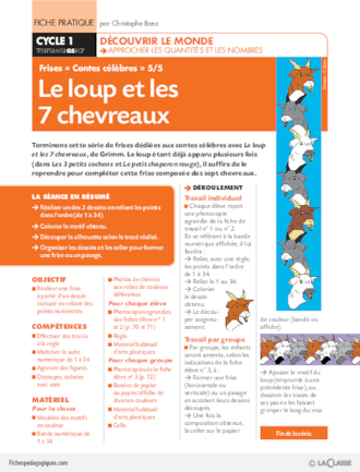 Frises CONTES CELEBRES (5) / Le loup et les 7 chevreaux