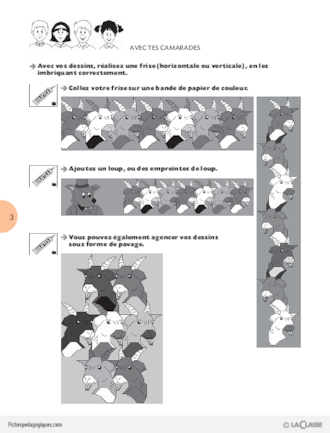 Frises CONTES CELEBRES (5) / Le loup et les 7 chevreaux