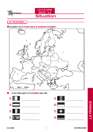 Géographie  CM. La France ~ Docs en stock