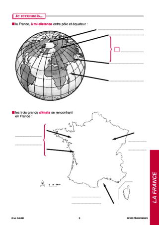 Géographie  CM. La France ~ Docs en stock