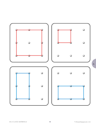 Modèles Géoplans 10x10 et ronds - 30 modèles - Mathématiques CE1, CE2, CM1,  CM2, CP - La Salle des Maitres