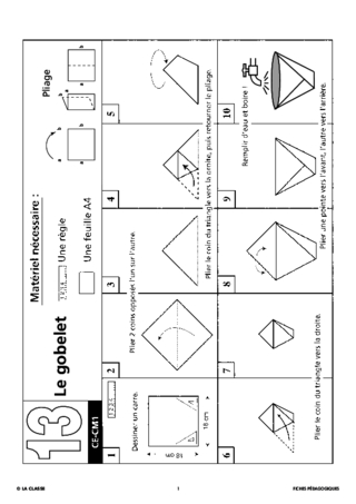 Gobelet en origami