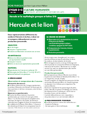 Hercule et la mythologie (3) /  Hercule et le lion