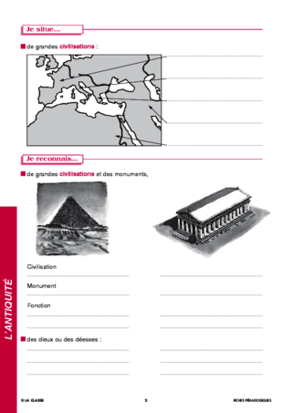 Histoire  CE. L'Antiquité ~ Docs en stock