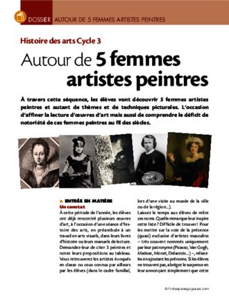 Histoire des arts / Autour de 5 femmes peintres