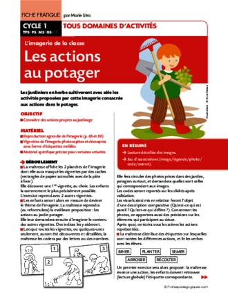 Imagerie de classe / Les actions du potager