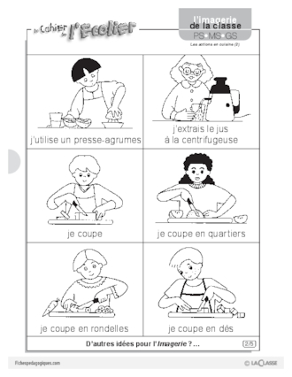 Imagerie: Les actions en cuisine (2)