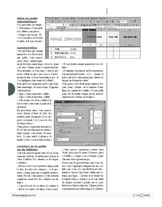 Informatique pour le maître / Documents Excel