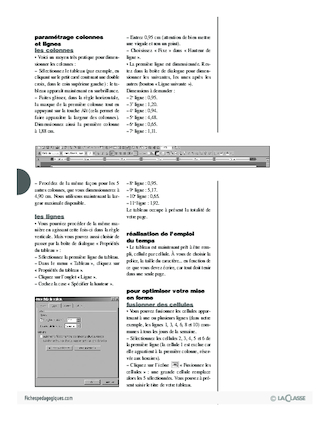 Informatique pour le maître / Réaliser un emploi du temps