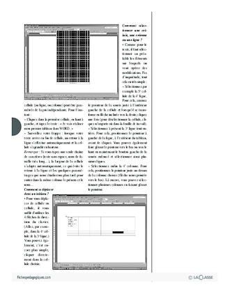 Informatique pour le maître / Réaliser une grille des élèves