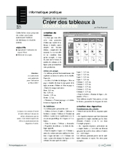 Informatique pour le maître / Tableaux à double entrée