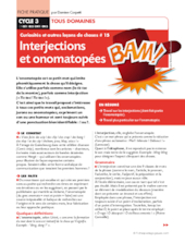 Interjections et onomatopées