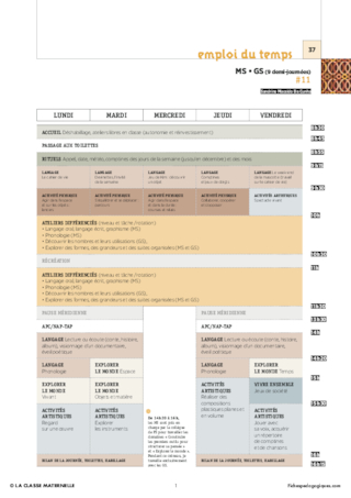 IO 2015 - 11 Emplois du temps en GS