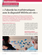 « J'aborde les mathématiques avec le dispositif M@ths en-vie »