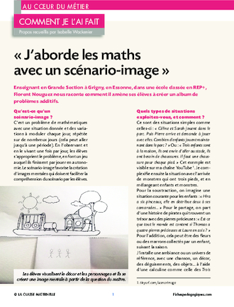 J’aborde les maths avec un scénario-image