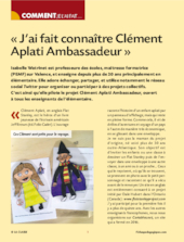 J’ai fait connaître Clément Aplati Ambassadeur