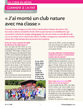 « J’ai monté un club nature avec ma classe »