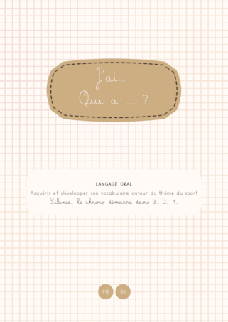 J'ai… Qui a… ? - Langage oral autour du sport