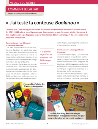 J'ai testé la conteuse Bookinou » - FichesPédagogiques.com