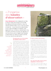 « J'organise des balades d'observation »